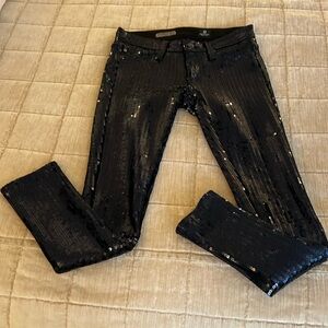 AG sequin jeans in black